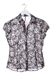 ESPRIT Hemd-Bluse Damen Bluse Gr. DE 34 schwarz-weiß Casual-Look