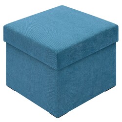 Polsterhocker - türkis - Microfaser - mit Stauraum Hocker Fußhocker Sitzhocker