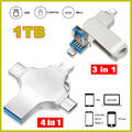 1T Typ-C USB C Flash Drive 4in1 OTG Speicher USB Stick 3.0 für iPhone Samsung PC