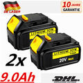 2x Original Für DeWalt DCB184 Akku DCB 184 18 V 9,0 Ah XR LI-Ion DCB182 DCB205-2