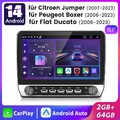 64G Carplay Android14 Für Fiat Ducato Citroen Jumper Peugeot Boxer Autoradio GPS
