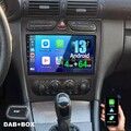 DAB+ Für Mercedes-Benz C-Klasse/CLK W203 Android 13 Carpaly 4+64GB Autoradio GPS