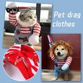 Funny Pet Cosplay Clothes Cowboy Hat Suit Dog Puppy Outfit` Costume E3U2 P8D6