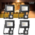 4X10W LED Fluter mit Bewegungsmelder Außen Strahler Flutlicht Lampe Warmweiß DE