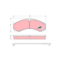 1x Bremsbelagsatz, Scheibenbremse TRW GDB1609 passend für IVECO RENAULT