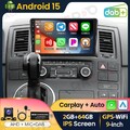 DAB+ 2+64GB Android 15 CarPlay GPS WIFI Für VW T5 Multivan Transporter 2010-2015