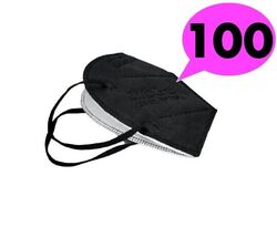 100x FFP2 Maske Mundschutz Masken Atemschutz 5-lagig zertifiziert CE0370 Schwarz