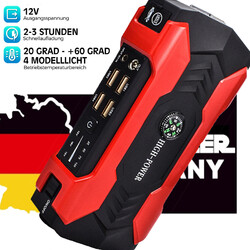28000mah Auto KFZ Starthilfe 800A 12V Jump Starter Ladegerät Booster Powerbank