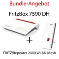 AVM FRITZ!Box 7590 WLAN MESH Router mit Modem + FRITZ!WLAN Mesh Repeater 2400