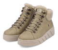Rieker Schnürstiefelette Revolution Beige Nubukleder Schnürboot Stiefelette Warm