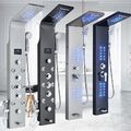 LED Duschpaneel Edelstahl Duschset Regendusche Duscharmatur Duschsäule System
