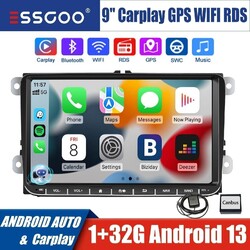 Autoradio Carplay Android 13 GPS Navi 32G Für VW GOLF 5 Plus Touran Passat Caddy