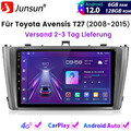 6+128G 8Kern Für Toyota Avensis T27 2008-2015 Carplay Autoradio GPS NAVI BT WIFI