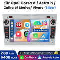 Android13 Carplay Autoradio GPS Für Opel Astra H Corsa C D Zafira B Meriva 64GB