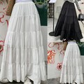 Everyday Wear langer A-Linien-Rock für Damen mit hoher Taille