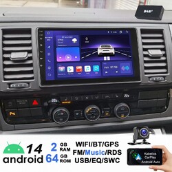 für VW T6 Transporter Multivan Android 14 Autoradio DAB+ WIFI NAVI Carplay 2+64G