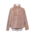 H&M, Strickpullover, Größe: M, Beige, Polyester, Einfarbig, Plüsch, Damen #7g9