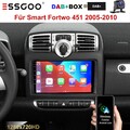 64G Für Smart Fortwo 451 2005-2010 Autoradio GPS Nav WIFI KAM RDS DAB Android 13