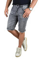 Herren Jeans Bermuda Shorts Kurze Hose Slim Fit Stretch Grau 46