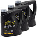 10W40 Motoröl MANNOL 4-Takt Plus API SL 3x 4 Liter für Aprilia Honda Kymco Rex