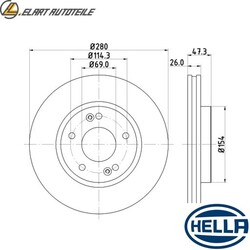 2x BREMSSCHEIBE 8DD 355 120-141 FÜR KIA CEE'D/SW/Hatchback/PRO SPORTAGE/II/VAN  