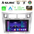 DAB Kam Carplay Android 14 Autoradio GPS NAVI BT Für Toyota Yaris XP90 2005-2012