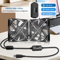 140mm 2-in-1-USB Ventilator Leise PC PC Gehäuselüfter Einstellbare Doppel Lüfter