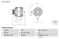 Lichtmaschine Generator Lima BOSCH 0 986 038 390 +44.92€ Pfand für FELICIA IBIZA