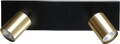 Deckenleuchte Deckenstrahler Metall 40 cm lang 2-flammig Schwarz Gold GU10
