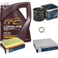 BOSCH Inspektionspaket 5L MANNOL Longlife 0W-20 für VW Skoda T-ROC 1.5 TSI Golf