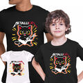 Metallica T-Shirt lustige Katze mit der Gitarre Musik T-Shirt, positives Zitat T-Shirt