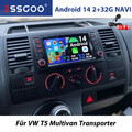 Für VW Touareg 7L6 Transporter V T5 Autoradio Android 14 2+32G Carplay GPS Navi