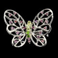 Sommer 925 Silberring Rund Peridot Chrom Diopsid Edelstein Schmuck 9