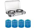 Campingaz Gaskocher Campingkocher Camping Kitchen 2 CV Piezo + 4x CV 470 Set