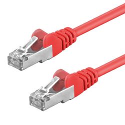 CAT.6 S/FTP PiMF Kabel 3m rot doppelt geschirmt CCA Patchkabel LAN DSL Netzwerk