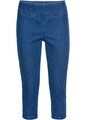 Schöne Basic-Caprihose mit Ziernähten Gr. 36 Blau Damenjeans Freizeit Pants Neu