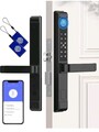 Eseesmart Smart Türgriffschloss, Fingerabdruck Türschloss mit Tastatur RFID APP Con