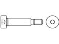 ISO 7379 12.9 h8 Pass-Schulterschrauben, Schaftpassung h8