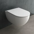 Wand WC Spülrandlos Tiefspüler Hänge WC KeramikToilette mit Nano Slim Sitz 