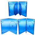 1-100 Blu-ray Hüllen Box 7mm 11mm 14mm für 1 / 2 / 3 / 4 / 6 BD / CD / DVD blau