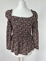 Maje bluse Gr 1 geblümt Viscose Puffärmel