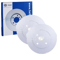 2x HELLA PAGID BREMSSCHEIBEN Ø254mm VORNE passend für DAIHATSU MATERIA SIRION 55