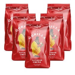 5x 1kg  - Gorilla SUPERBAR CREMA - Kaffee Espresso ganze Bohnen - Mondo Barista