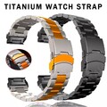 Quick Fit Titan Metall Armband Für Garmin Fenix 6X 7X Pro 5X Plus  3 HR Tactix 7