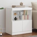 Sideboard mit LED-Leuchten Highboard Anrichte Beistellschrank Standschrank Neu