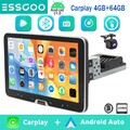 Android 14 Carplay Autoradio 4+64GB GPS Navi RDS BT 1DIN 360° Drehbar Bildschirm