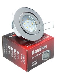 👍 230V LED Einbaustrahler 120mm Loch 5W Modul(20mm flach) 👉BIG Bajo 68 - 170 Ø