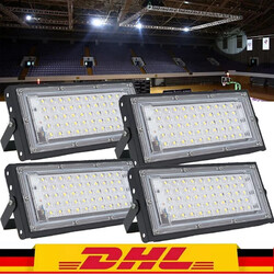 4Stk LED Fluter Strahler Scheinwerfer Flutlicht Außen Gartenlampe Baustrahler DE