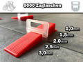 Zuglaschen Nivelliersystem Fliesen Plan System Verlegehilfe Keile 1-3 mm Laschen