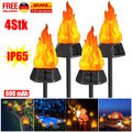Solarleuchten Flammenlichter Für Außen Garten 4Stück, Große Solarfackeln IP65 DE